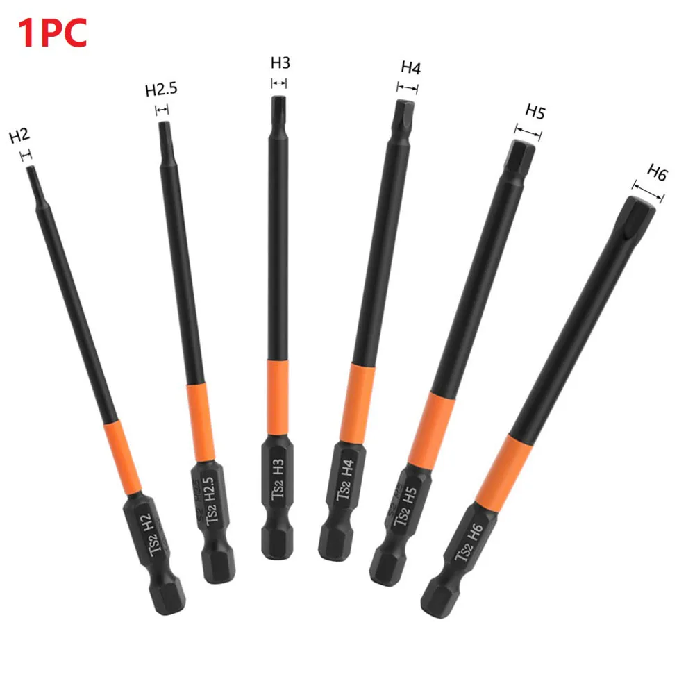 1PC Hex Head Electric Wrench Drill Bits Metric Electric Screwdriver Bit 1/4Inch Hex Shank 100mm For Drills Wrench Hand Tool