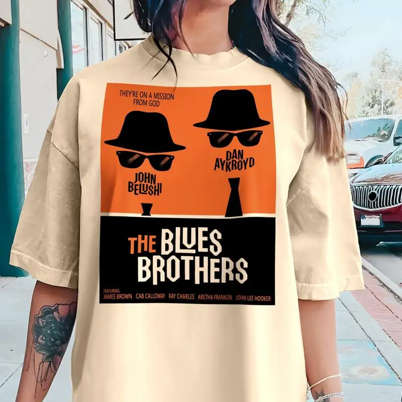 تي شيرت The Blues Brothers V1 عتيق 8 ألوان DTG مقاسات الطباعة S 5XL #1
