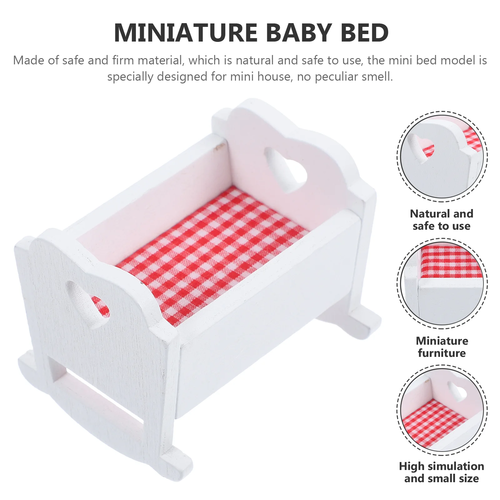 Bed Mattress House Cradle Baby Playpen Mini Furniture Miniature Model Dollhouse