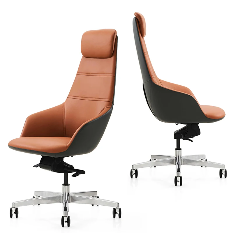 

July005 Modern Office Furniture High Back PU Leather Manager Office Chair With Headrest Cadeira Escritorio