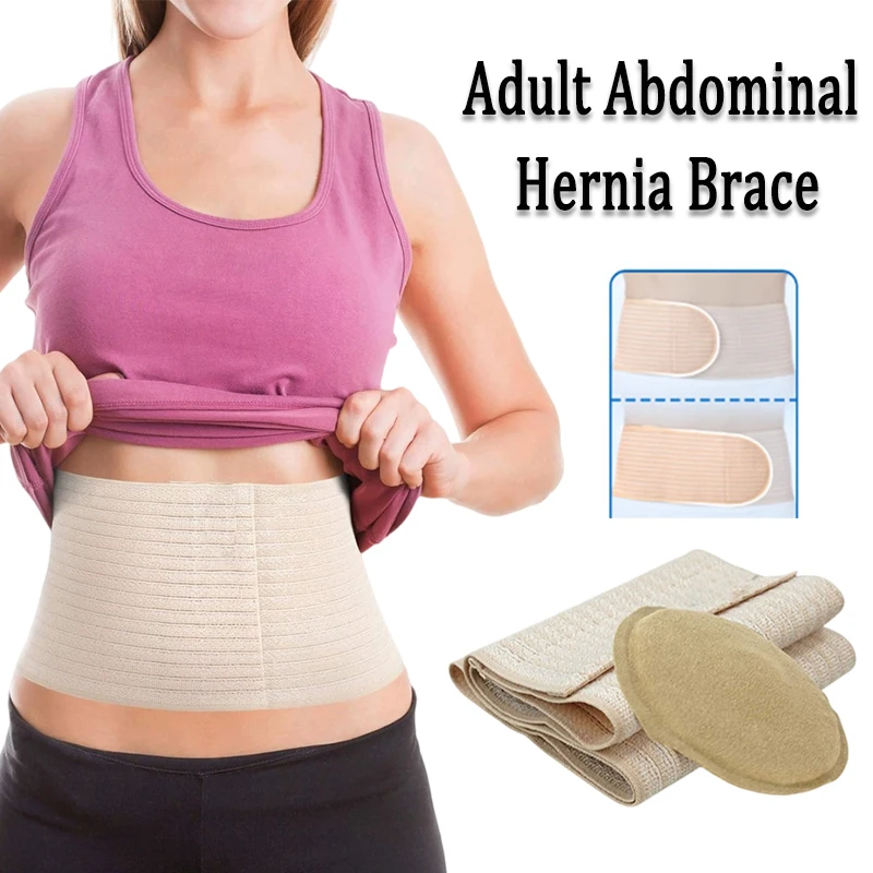 Adjustable Adult Abdominal Hernia Support Belt for Umbilical Hernia and Navel Button Hernia Adhesive Stability