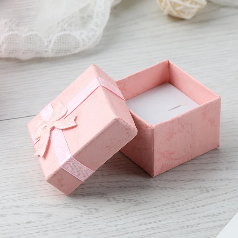 12pcs Fashion Jewelry Packaging Box Multi-color Earrings Ring Box Jewelry Gift Holder 4*4*3CM Wholesale