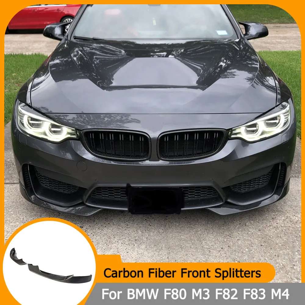 

Front Bumper Lip Spoiler Splitters for BMW F80 M3 F82 F83 M4 Sedan Coupe Convertible 2014 - 2018 Winglets Carbon Fiber / FRP