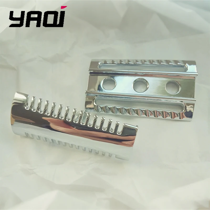 

YAQI Top Aggressive Chrome Color Double-edged Mens Slant Safety Razor Head Replacement Accessory Boyfriend's Gift