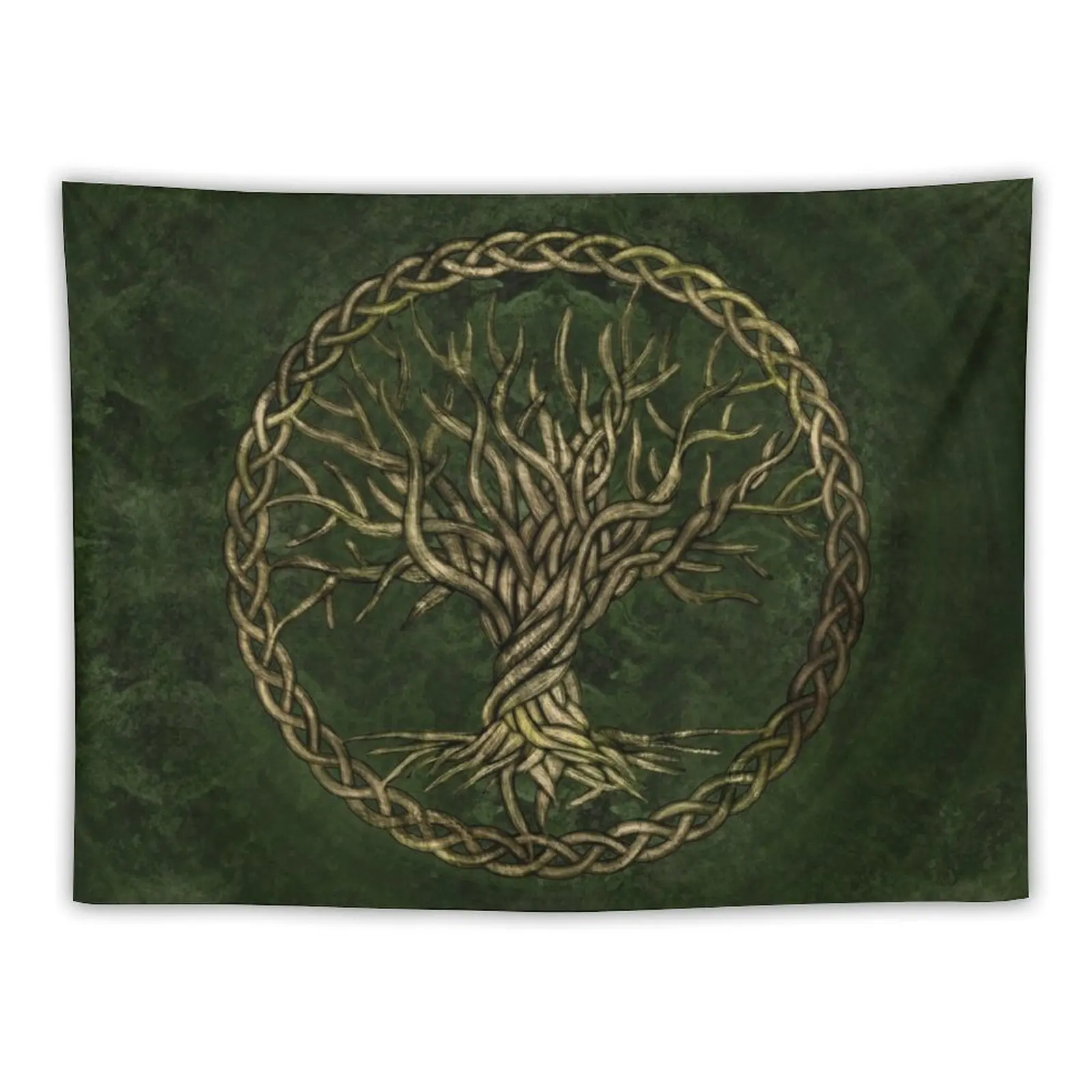 

Tree of life -Yggdrasil -green and gold Tapestry Bedroom Decor Nordic Home Decor Bedrooms Decorations Tapestry