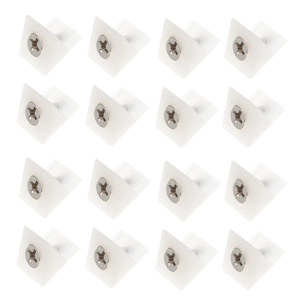 

200pcs niture Wedge Plastic Drawer Bracket Cabinet Bottom Corner Brace Sagging Drawer Repair Support Screws Included Durable