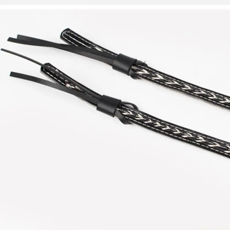 31BF Adjustable Black PU Hat Strap For Outdoor Travel And Music Festival Use