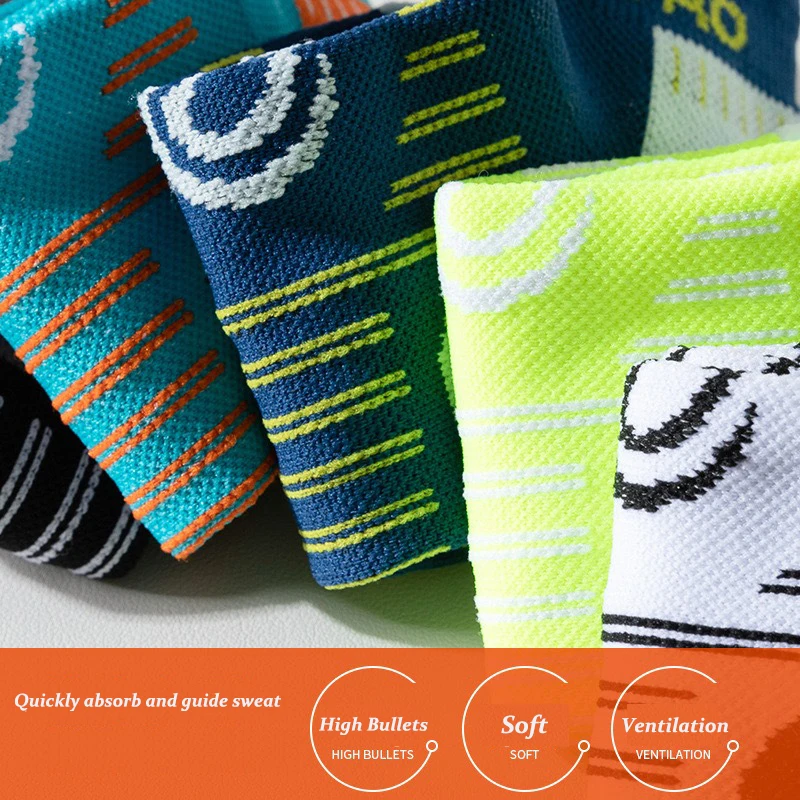 5 Pairs Men Running Socks 6Pairs-Ankle Athletic Socks Wicking Cushioned for Men Walking-Arch Compression Support