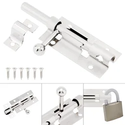 Stainless Steel Door Latch Room Door Security Bolt Home Hardware Gate Safety Door Lock for Wooden / Room Door / Bathroom