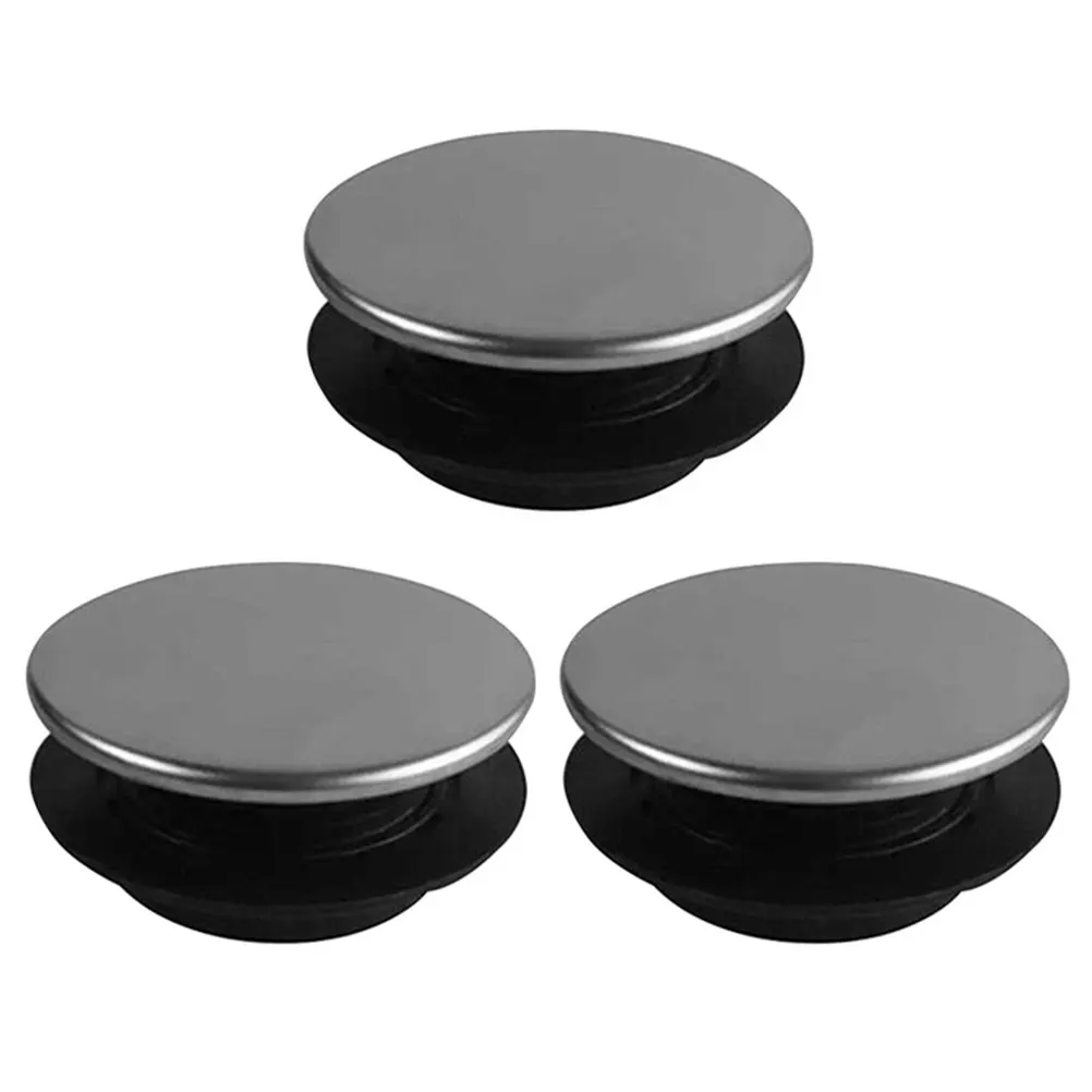 3Pcs Sink Hole Covers Stainless Steel Kitchen Faucet Hole Covers Leak Prevention Caps Easy Install Kitchen Sink