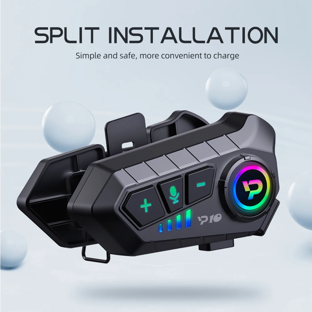 Dropshipping Bluetooth 5.3 Motorcycle Helmet Headset Waterproof Wireless Motor Headsphone Noise Reduction Speaker Earphone