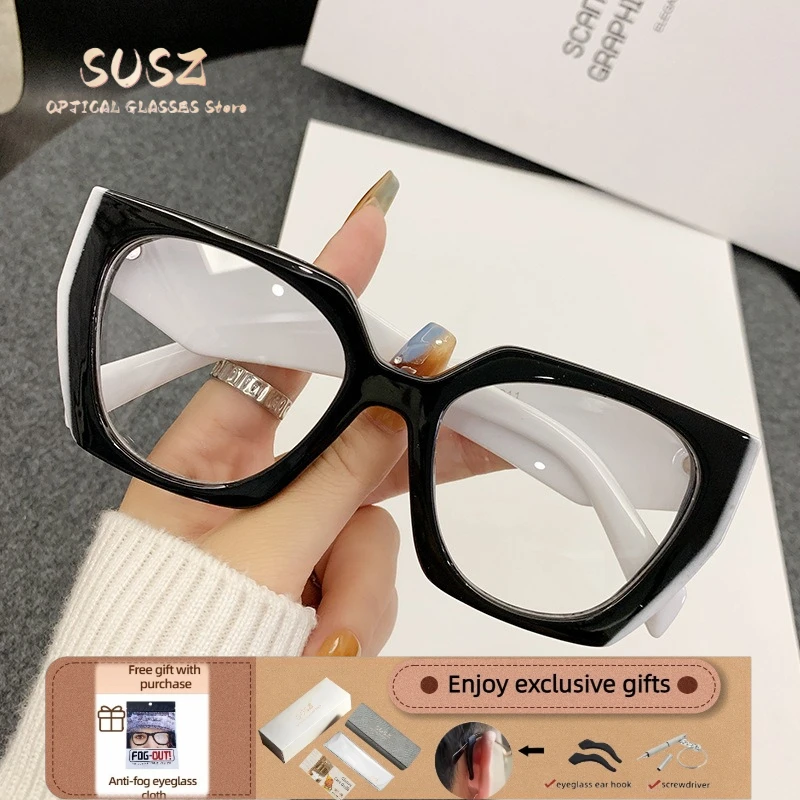 

SUSZ Personalized Butterfly Women's Anti Blue Light Myopia Customized Progressive Prescription Glasses Reading Glasses