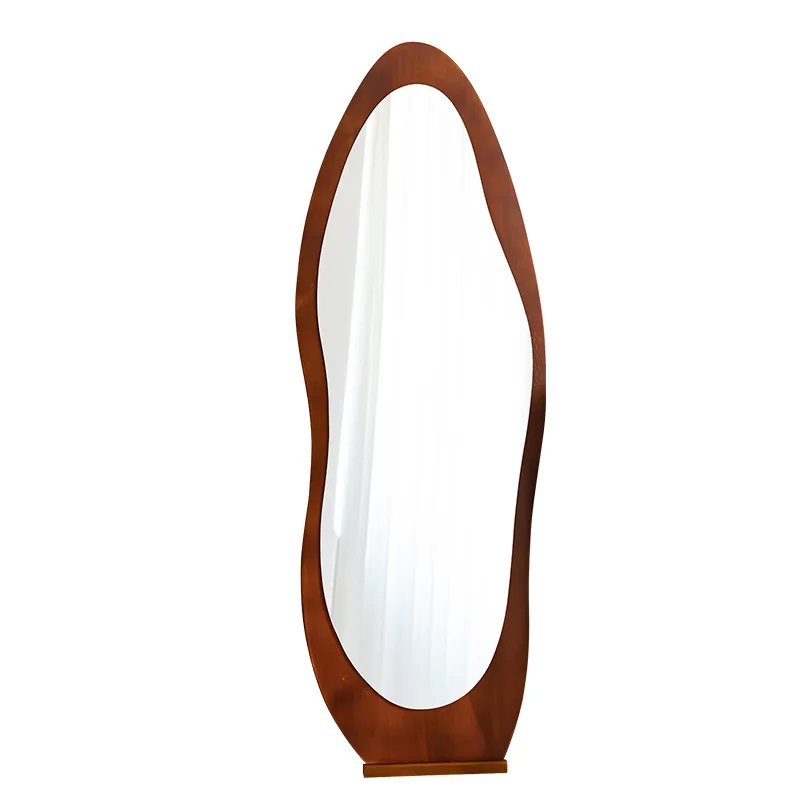 

Solid wood full-length mirror bedroom medieval full-body floor fitting mirror for girls' household large mirror hanging