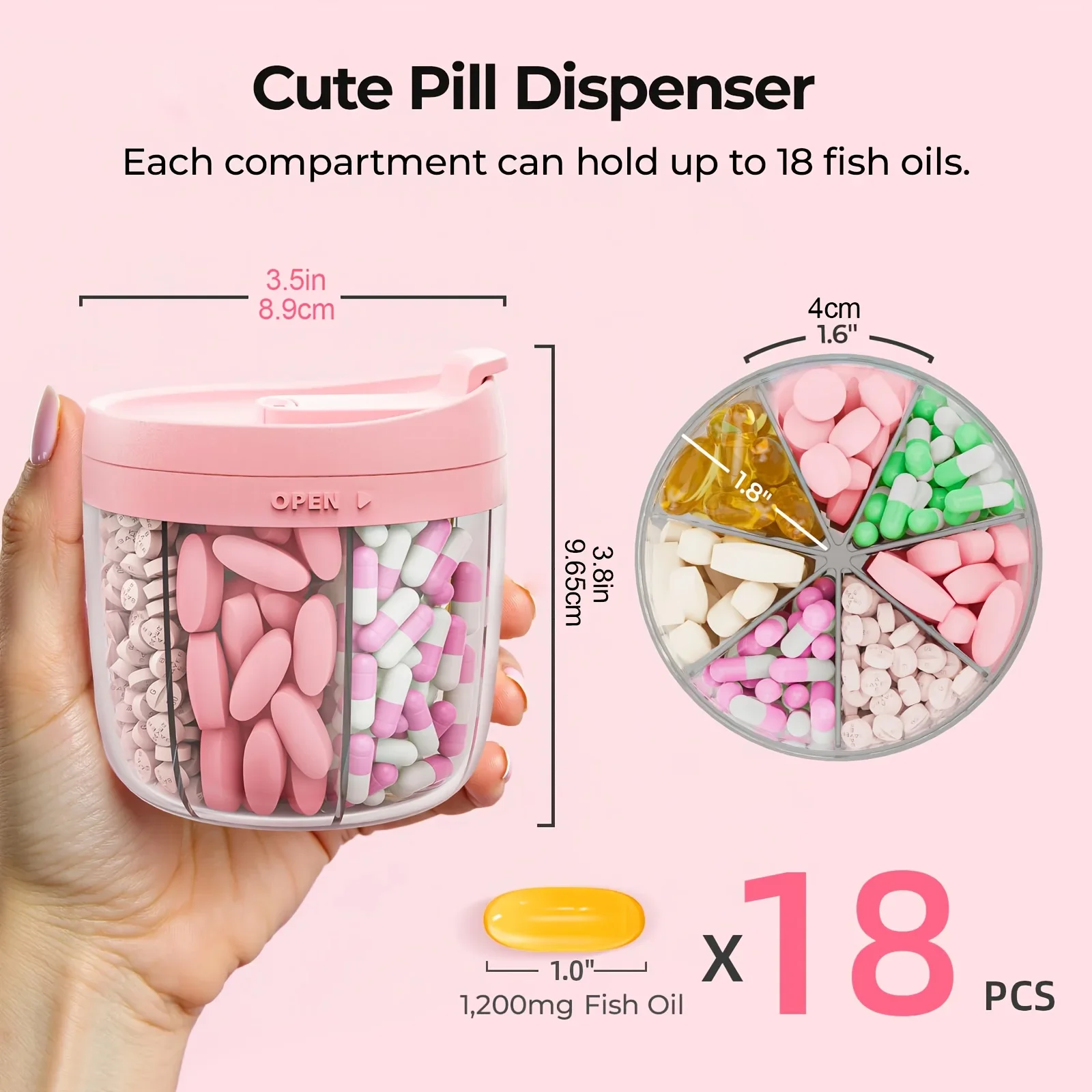 

Large Capacity Plastic Medicine Box Portable Storage Box Waterproof Travel Pill Organizer for Tablets and Capsules Food Grade