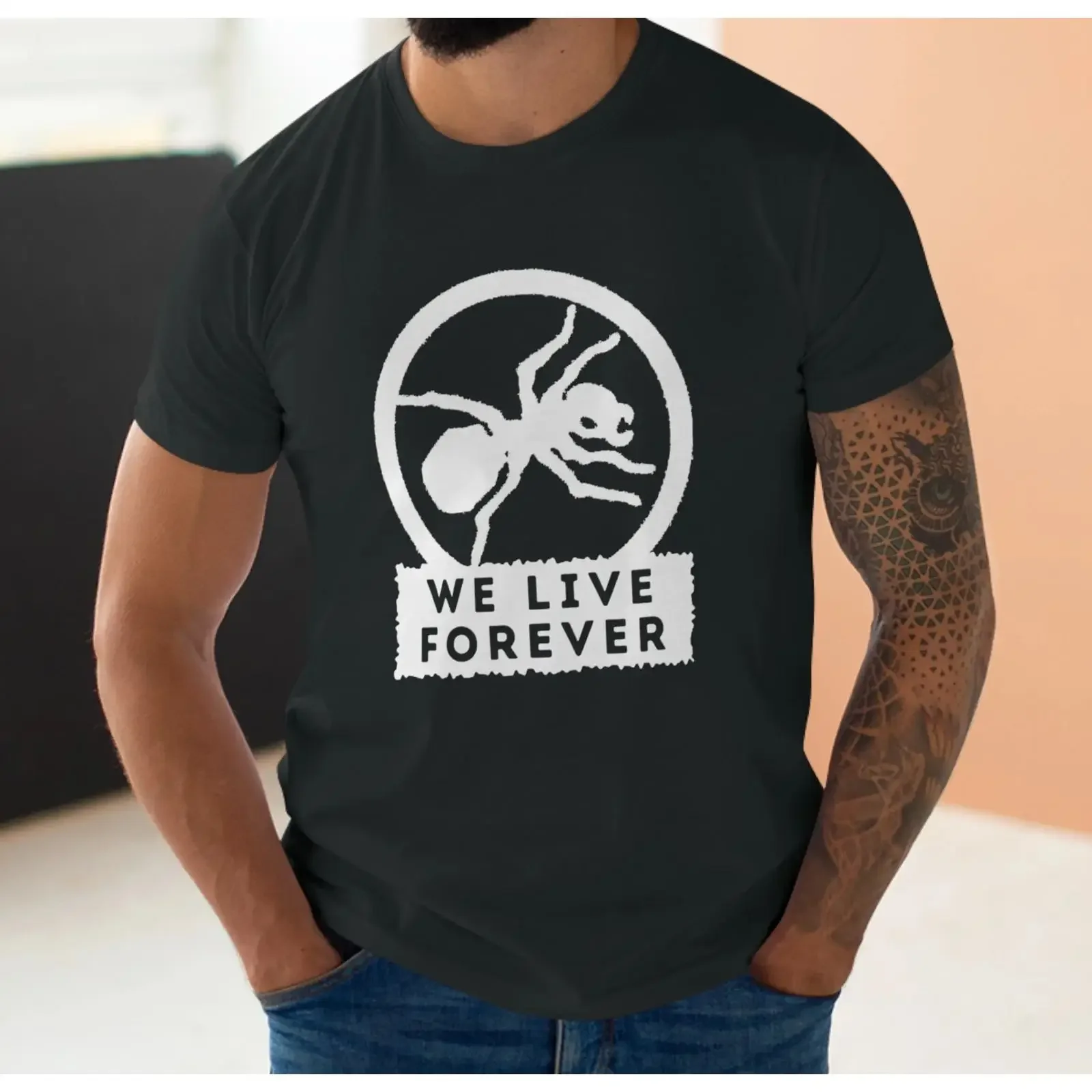 The Prodigy We Live Forever Mens T Shirt Unofficial Rave Dance Music  vintage Washed graphic streetwear Soft Stylish Casual