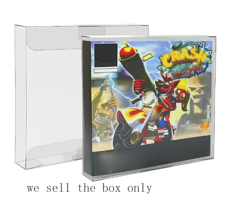 Clear Protective Storage & Display Case for PS1 Game Disc Cases Dustproof Transparent Box for Collection