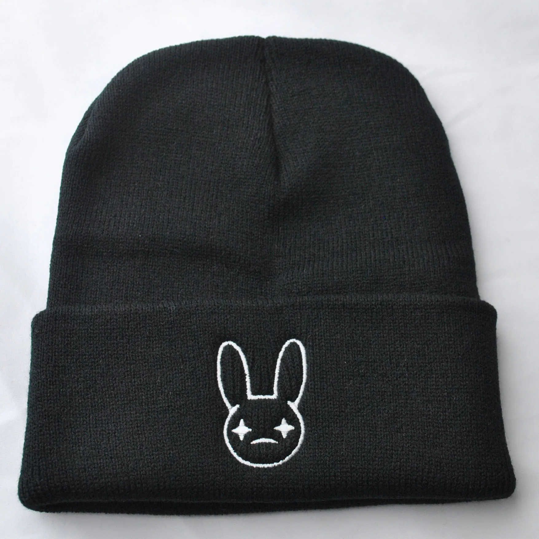 2023New Hot Selling Singer Bad Bunny Knitted Hat Bad Bunny Embroidered Pullover Fall/Winter Warm Wool Cold Hat For Men And Women