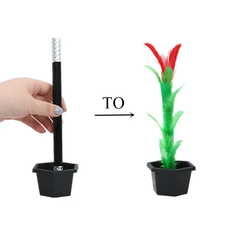 Creative Magic Stick Toy To Flower Sets Easy Magician Tricks Street Stage Show Performance for Kids Adult Props Tools Funny Gift