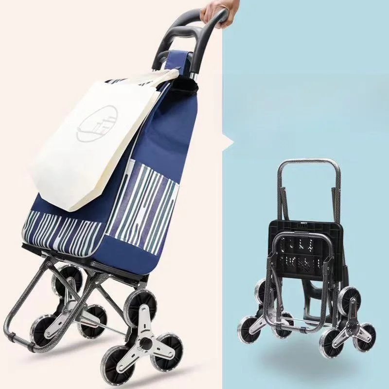portable-shopping-cart-small-push-cart-hand-pull-rod-cargo-pulling-light-weight-household-stair-climbing-hand-pulled-cart