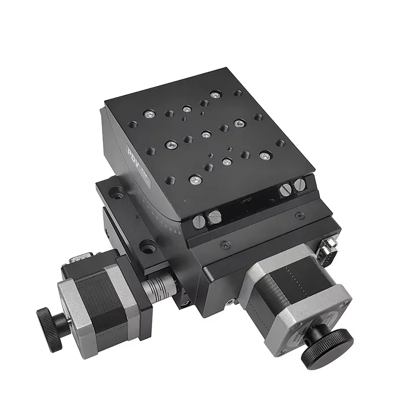 Motorized Two Dimensional Combined Stage High Precision Electric Displacement Table Rotary Goniometer Stage  pitch and yaw platf