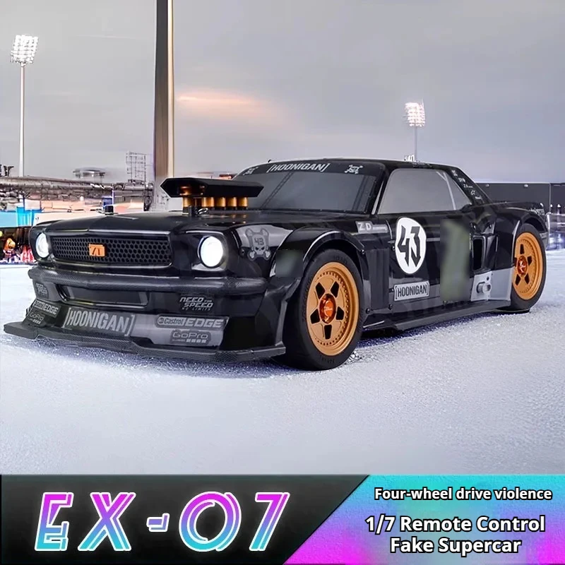 รถโมเดล ZD Racing EX07 4WD Brushless Simulated RC ไฟฟ้าความเร็วสูงระดับมืออาชีพ รถสปอร์ตแบบแบน สำหรับวิ่งบนถนน