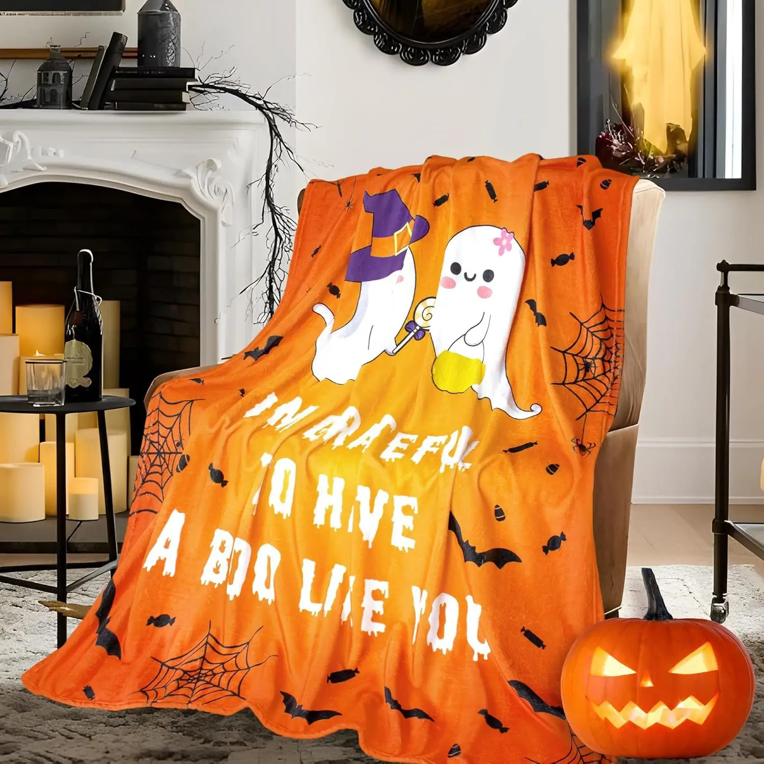 New Halloween Digital Print Flannel Blanket Soft Office Nap Throw Blanket Air Condition Sofa Bed Decor Factory Wholesale