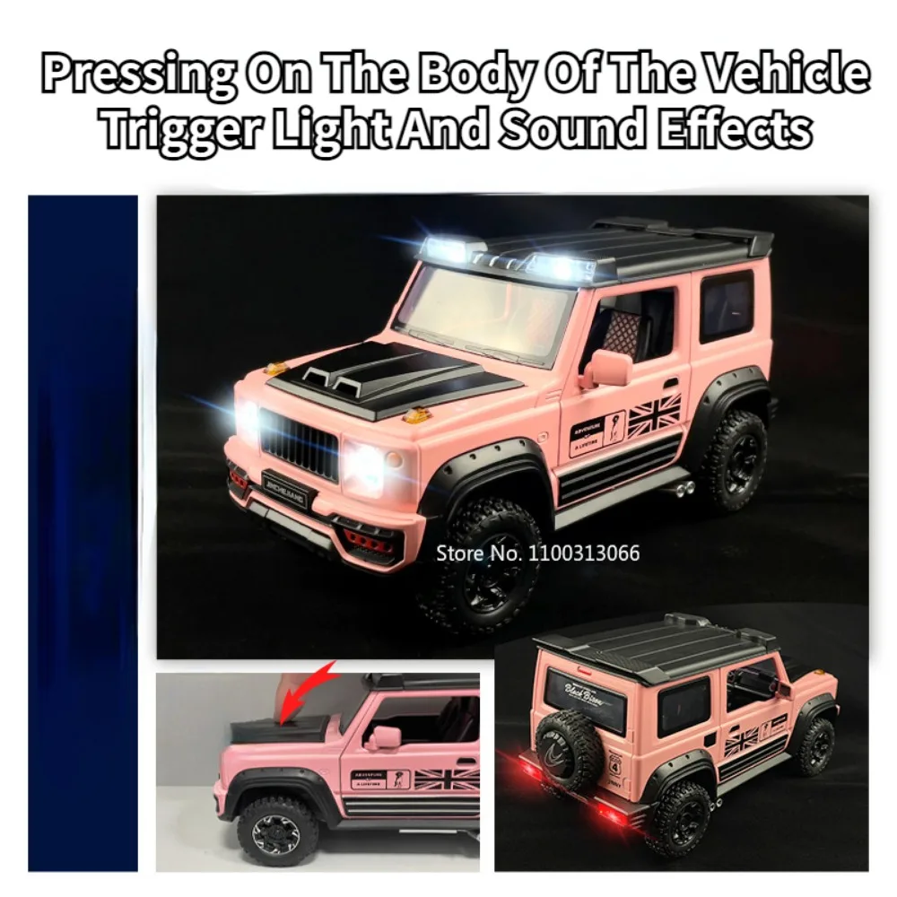 1:18 Alloy Car Model Toy SUZUKI Jimny Off-Road Vehicle Diecasts Toy SUV Car Model  with Sound Light Vehicles Toys for Kids Gifts