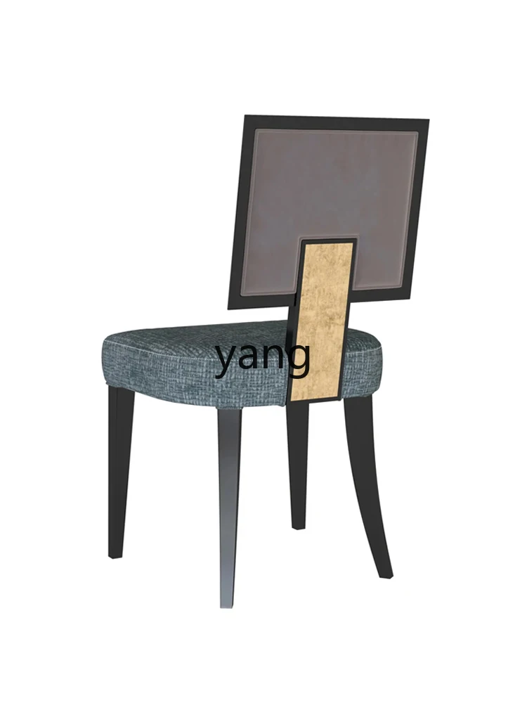 LMM  Retro Style Solid Home Backrest Ash Modern Minimalist High-End Club Hotel Chair