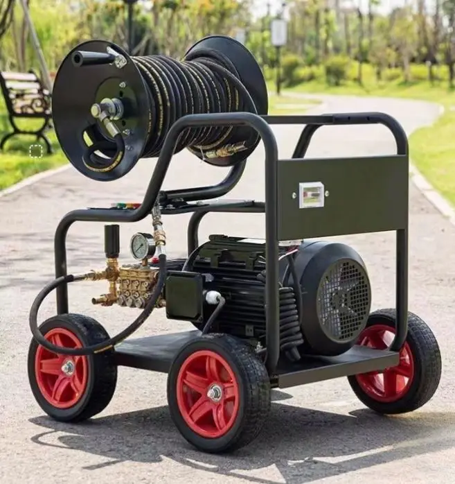 Three-Phase Power Washer Sewer High-Pressure Cleaning Tools Municipal Sewage Pipe Cleaner