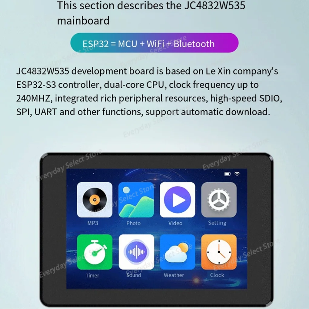 3.5 inch Capacitive IPS Module Touch Display ESP32-S3 Development Board WI-FI Bluetooth 16M Flash Support Speaker 320 * 480