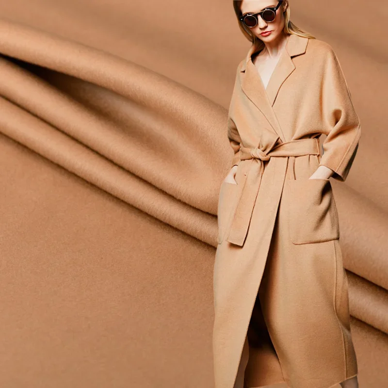 Double-sided Cashmere Wool Fabric Brand Fashion Design Coat Soft Warm Autumn Winter Cloth by the Meter for Sewing Material