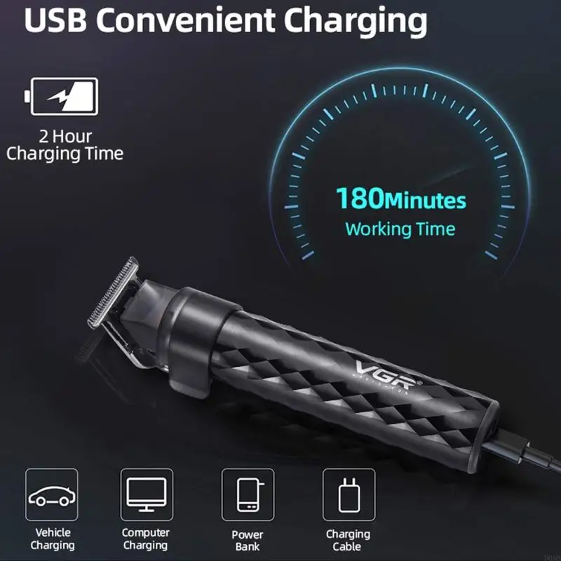 D0AB Electric Hair Cordless Recargable Barber Raphing Kits Trimmer Machine for for