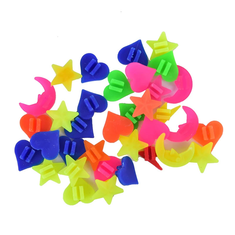 36PCS Bicycle Wheel Spoke Plastic Beads Multi Color Children Clips Decor Mixed spoke colored beads