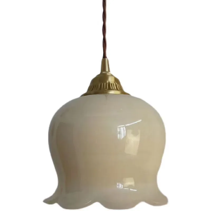 

French retro cream lily of the valley chandelier