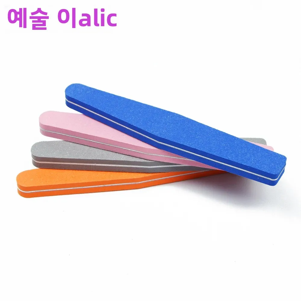 Sanding Files Buffer Block, Sandpaper for Salon Manicure, UV Gel Polisher Tool, Random Colors, 100/180, 1Pc
