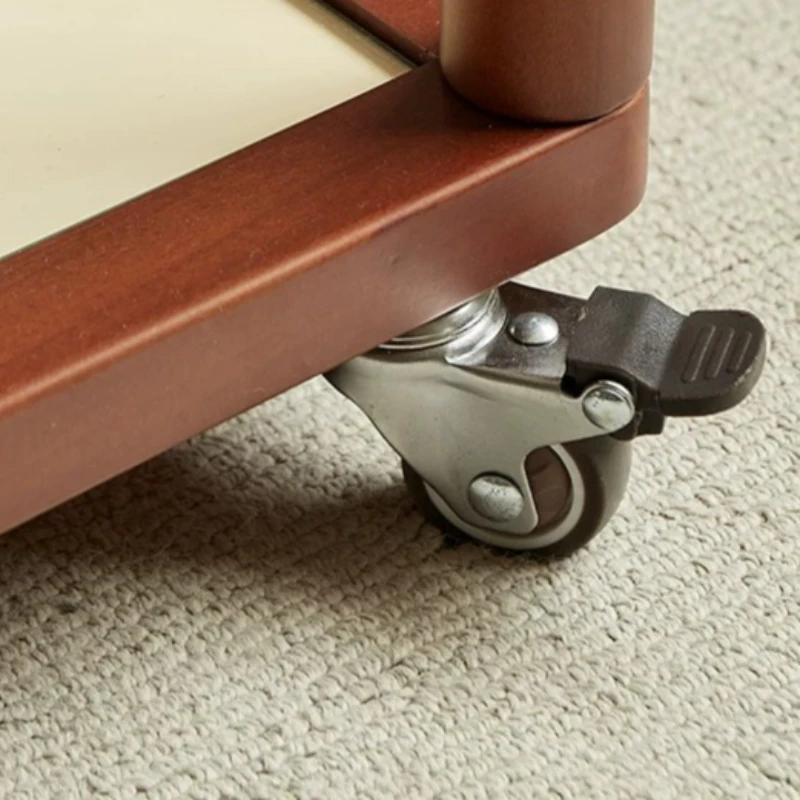 Moving Design Coffee Tables Wheels Square Minimalist Wooden Coffee Table Small Flexible Mesas De Centro Para Sala Home Furniture