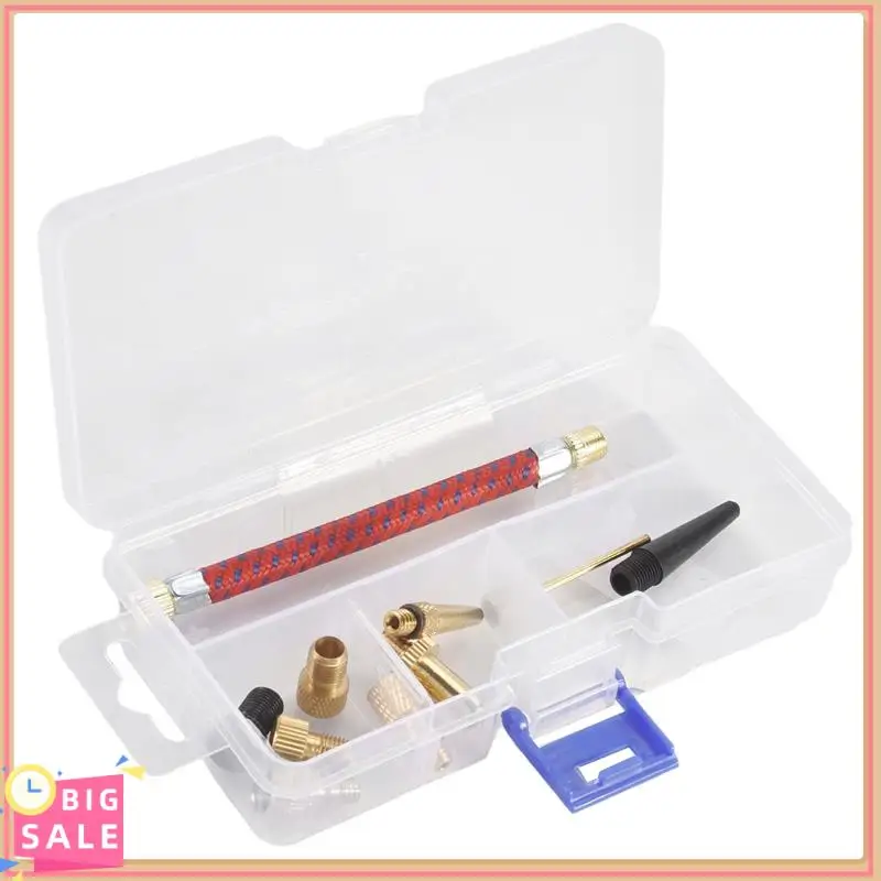 

Better-12Pcs/Set Airbed Pump Hose Adapter Nozzle Valve Air Hose Inflating Needles Bike Pump Inflator Connector Bike Tools