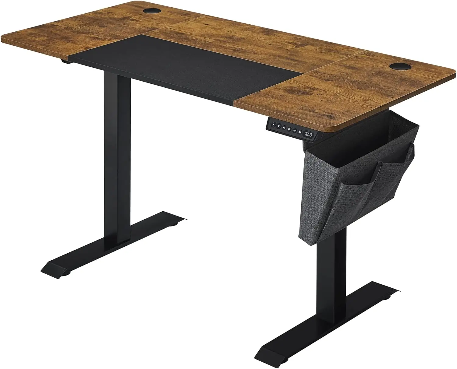 Height adjustable desk, continuously variable