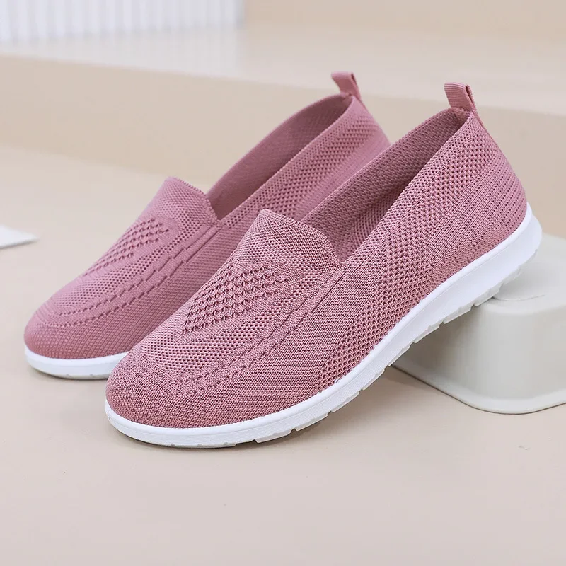 Dames Zomer Sneakers Slip Op Platte Schoenen Dames Casual Loafers Wandelschoenen Dames Outdoor Mesh Zachte Bodem Sportschoenen 2024