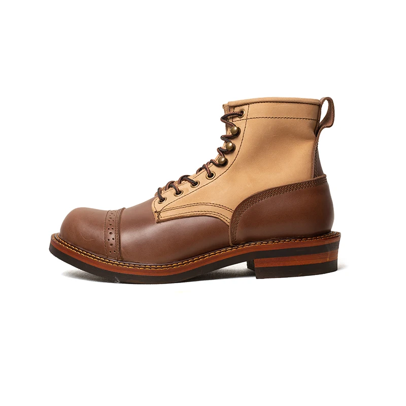 Men Classic Shoes Autumn Winter Work Ankle Boots Genuine Leather Black Green Red Chelsea Boot