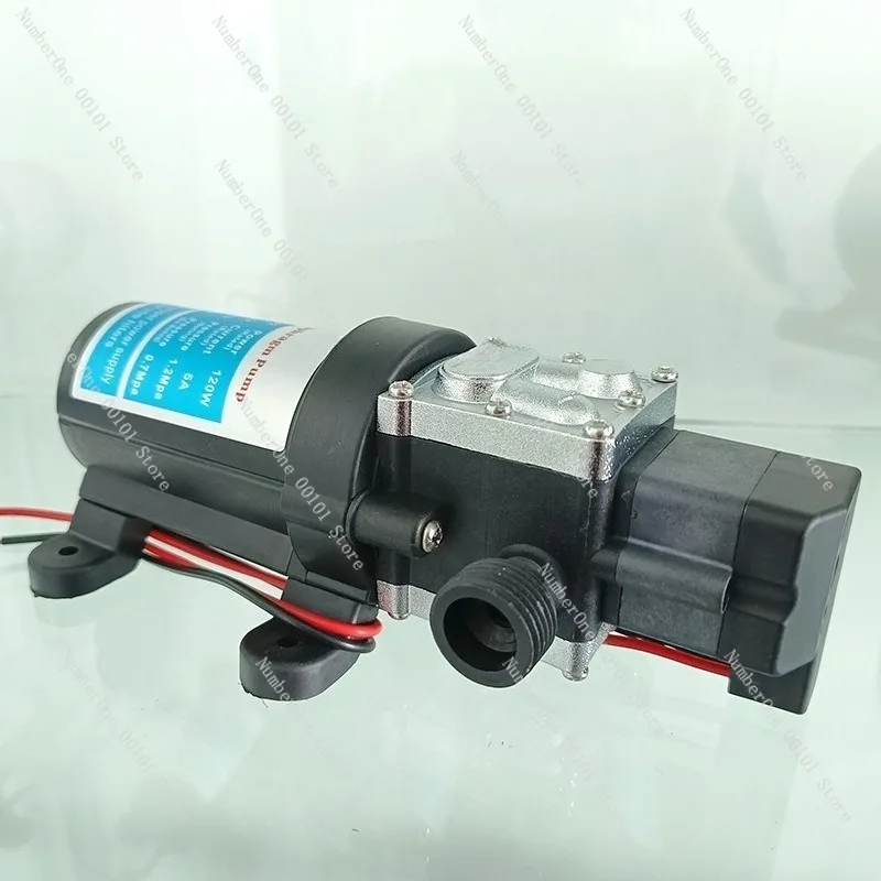 High-pressure water pump, household small self-priming pump, high-power booster pump, 24v 120w electric diaphragm pump