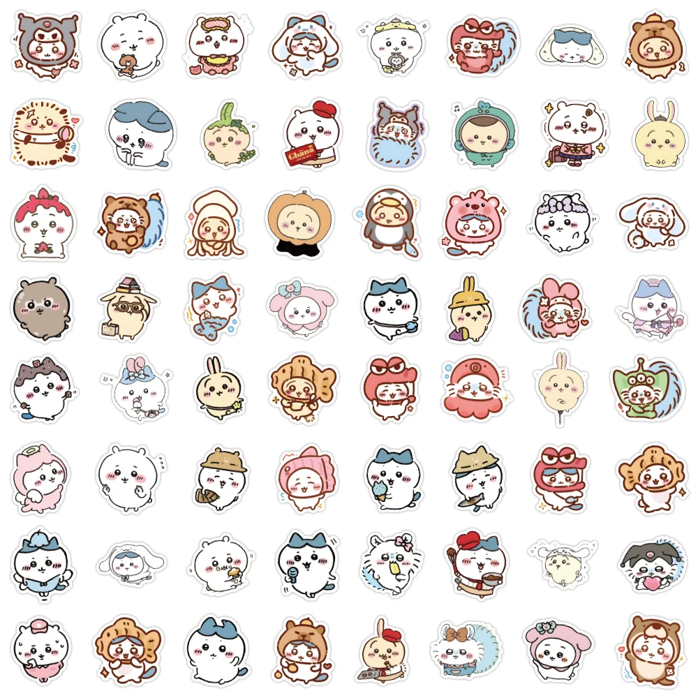 60pcs Cartoon Chiikawa Stickers Laptop Phone Case Luggage Notebook Guitar DIY Graffiti Cute Jiikawa Decal Sticker Kids Toy image 5