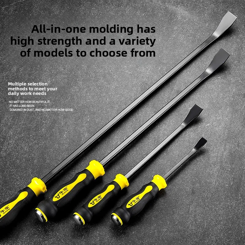 Heavy Duty Multi-Function Long Pry Bar - 8/12/18/24 Inch Motorcycle Tire Crowbar Nail Puller Car Repair Hand Tool CV