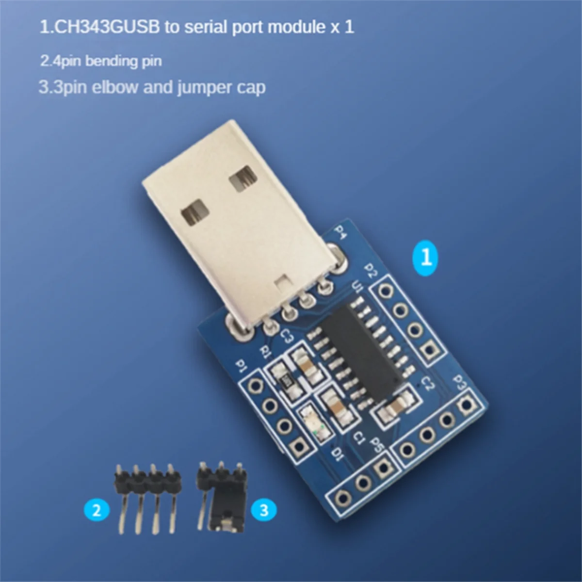 USB to TTL Converter Multi-Functional Portable CH343G USBto Serial Module Compatible with USB V2.0
