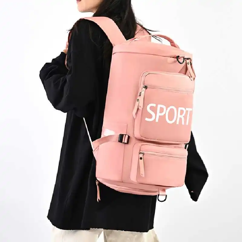 

Рюкзак для походов и кемпинга на открытом воздухе, большой спортивный тренировочный дорожный тренажерный зал, сумки для фитнеса, обувь, карман для сухого и влажного багажа, сумка через плечо