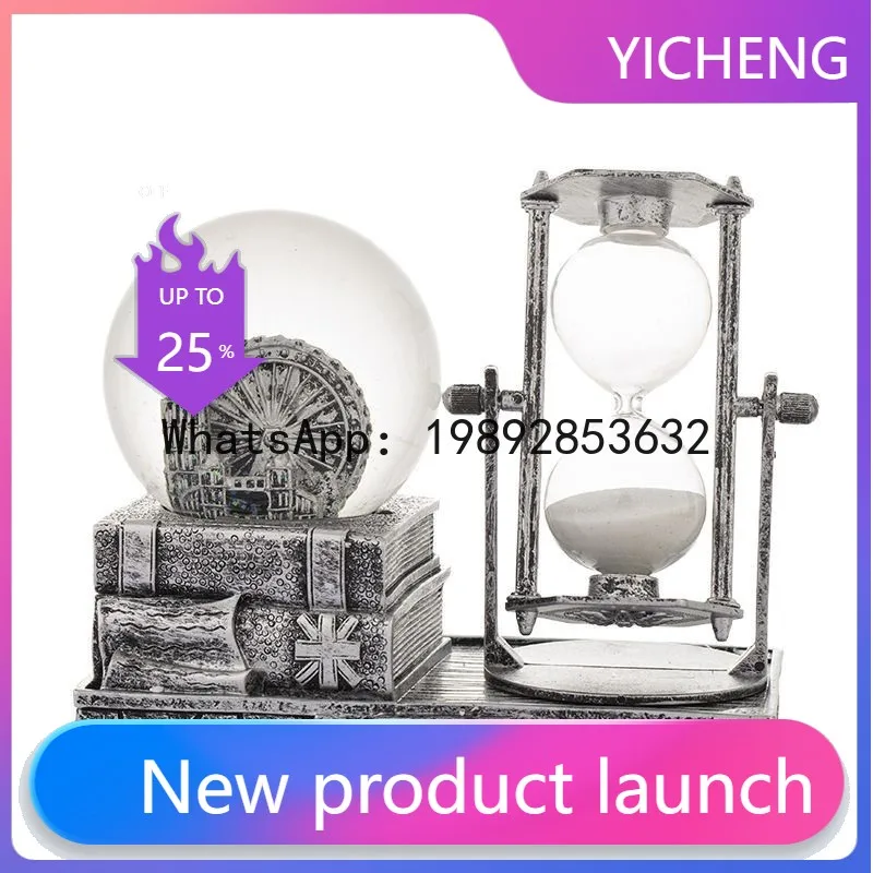 

D1 crystal ball hourglass home living room wine cabinet decoration ornament