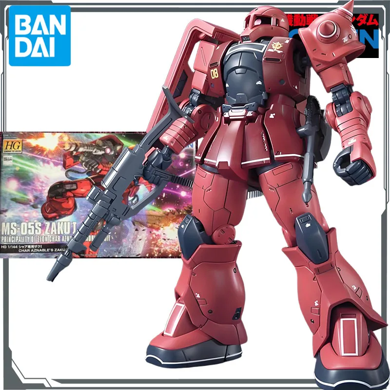 Bandai Originele MODEL KIT GUNDAM HGGTO MS-06 ZAKU II & MS-05 ZAKU I1/144 Anime Figuur Model Assemblage Speelgoed model Geschenken voor Jongens