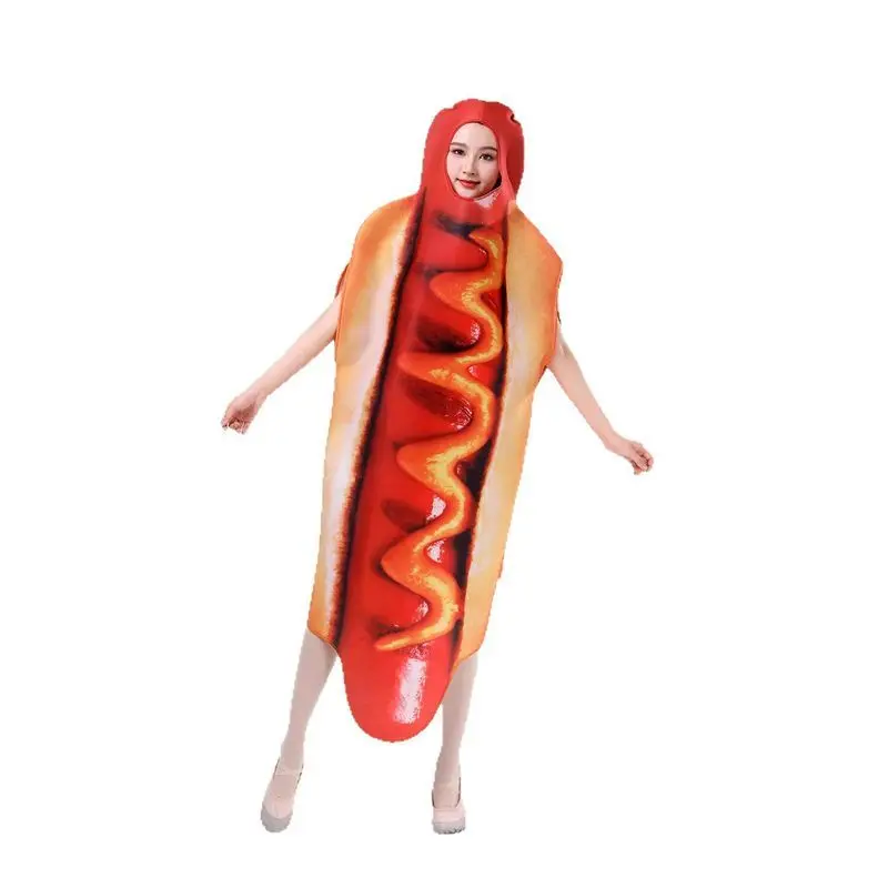 زي تنكري مضحك على شكل هوت دوج لعيد الهالوين، زي للعروض المسرحية، زي تفاعلي للعب الأدوار، زي تنكري على شكل طعام، زي تقليدي للس...