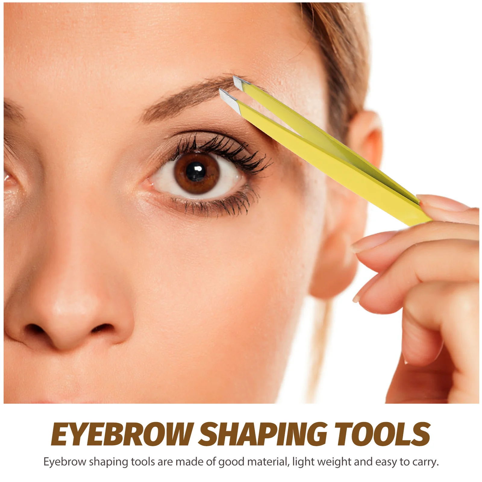 

6Pcs Eyebrow Tweezer Tools Premium Material Compact Design Easy Carry for Camping Business Trip Beauty Eyebrow Trimming Tool Set