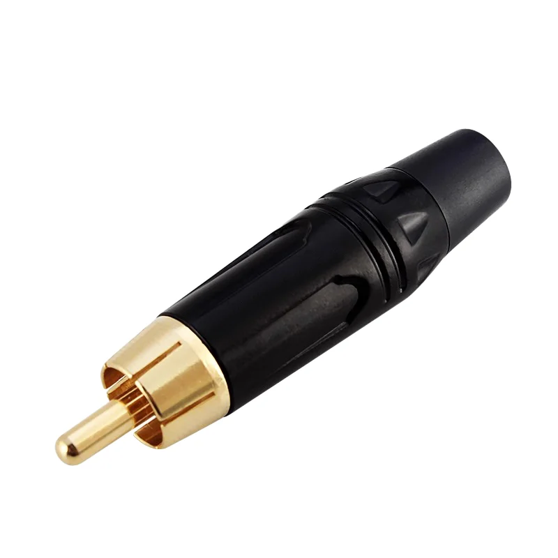 4/8/16/48PCS Musical Sound RCA Plug Connectors Adapter Coaxial Cable Audio Jack Gold Plug Male No Solder Speaker Connector